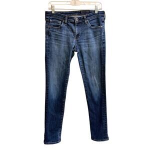 AG Adriano Goldschmeid Women Jeans 29R 32x30 Blue Low Rise Straight Relaxed